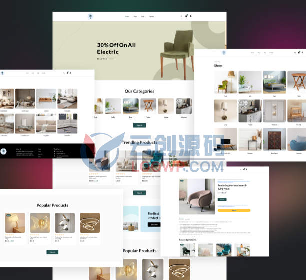 DecorMall在线家具饰品购物平台Flutter手机APP源码 基于WordPress后端