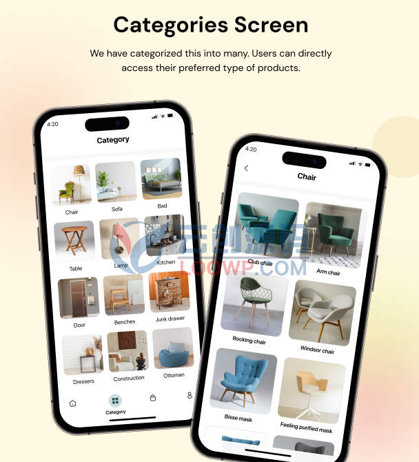 DecorMall在线家具饰品购物平台Flutter手机APP源码 基于WordPress后端