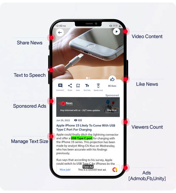 Flutter新闻资讯阅读手机APP源码+Web前后端源码V3.1.6