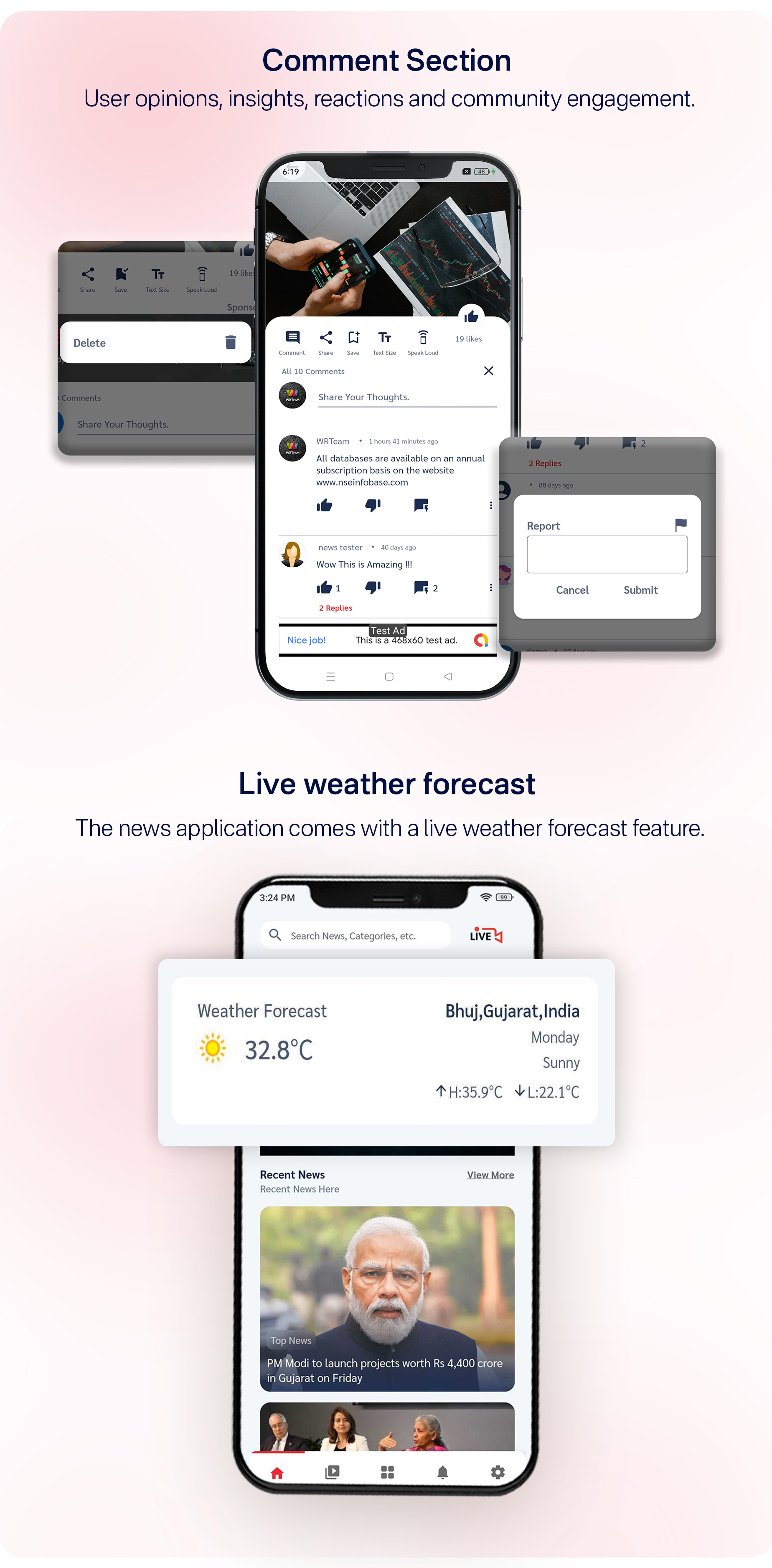 Flutter新闻资讯阅读手机APP源码+Web前后端源码V3.1.6