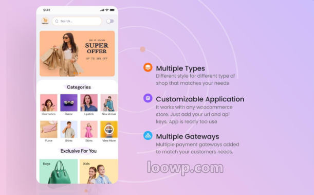 Flutter基于WordPress电商平台的跨境电商购物APP源码