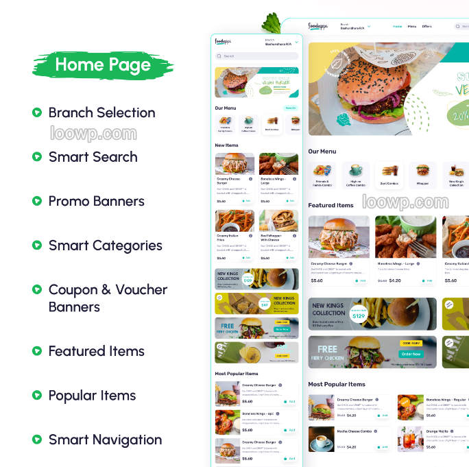 Flutter多店版手机点餐外卖系统APP源码/Whatsapp订餐/POS系统/带Web前端