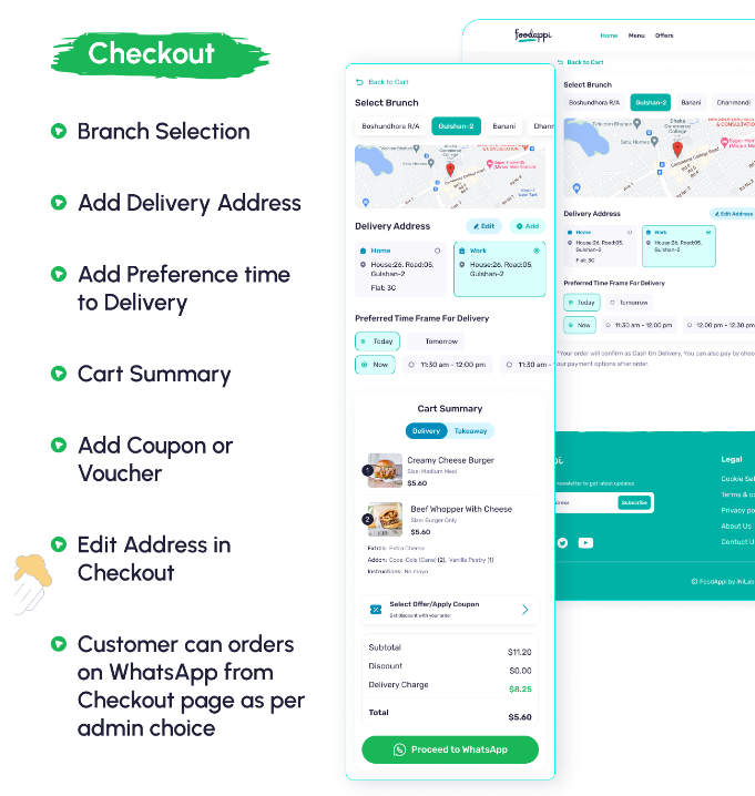 Flutter多店版手机点餐外卖系统APP源码/Whatsapp订餐/POS系统/带Web前端