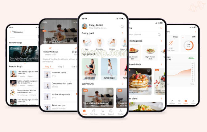 Flutter瘦身减脂运动锻炼APP源码/ChatGPT集成/多语言