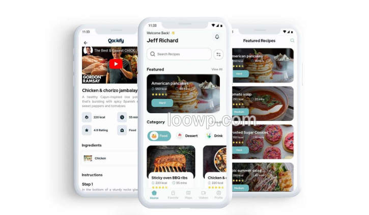 Flutter烹饪做法食谱分享APP源码/食谱管理源码/Android+iOS+后端
