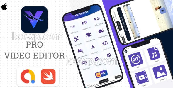Swift开发手机视频编辑器iOS应用APP源码