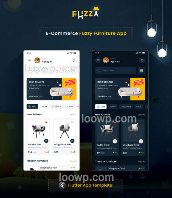 Flutter含30屏手机购物电商APP前端UI模板(UI组件源码)