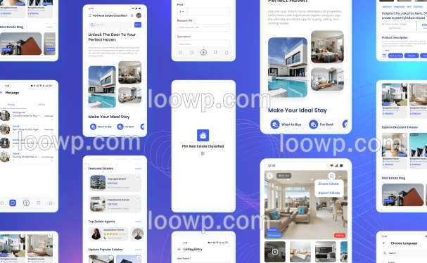 Flutter房地产买卖&租赁求租双端APP源码+Web前后端