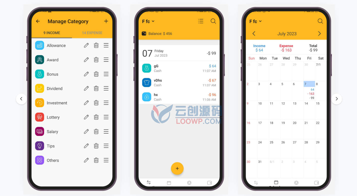 Android手机财务预算和支出管理系统APP源码