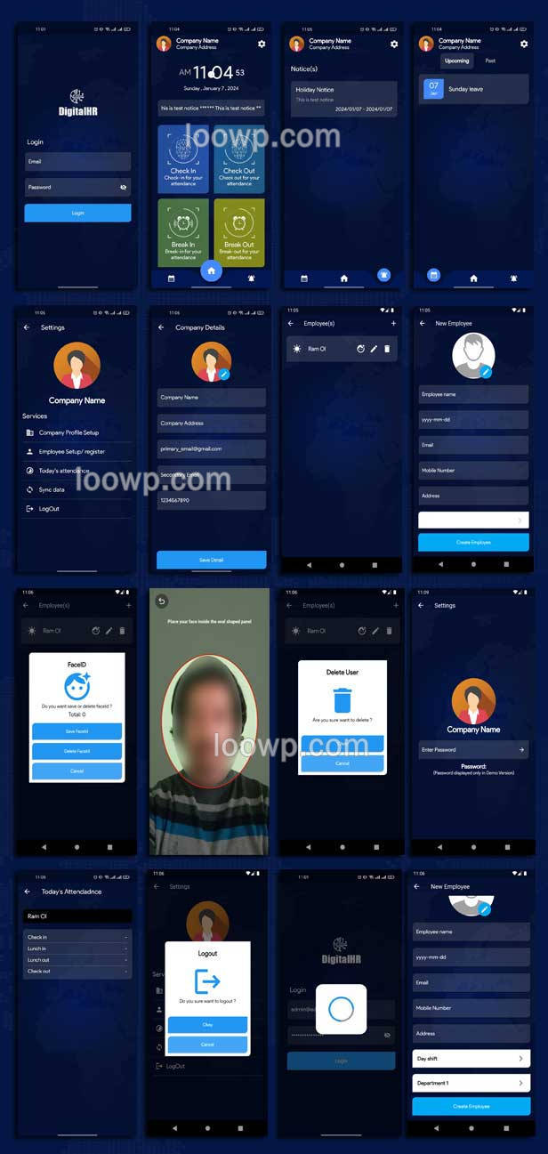 Flutter人脸识别考勤系统APP源码/刷脸考勤/掌上考勤