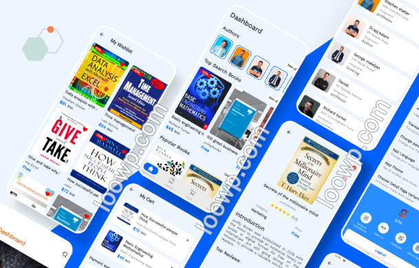 Flutter电子书商城APP源码带后端/支持ePub+PDF/离线阅读