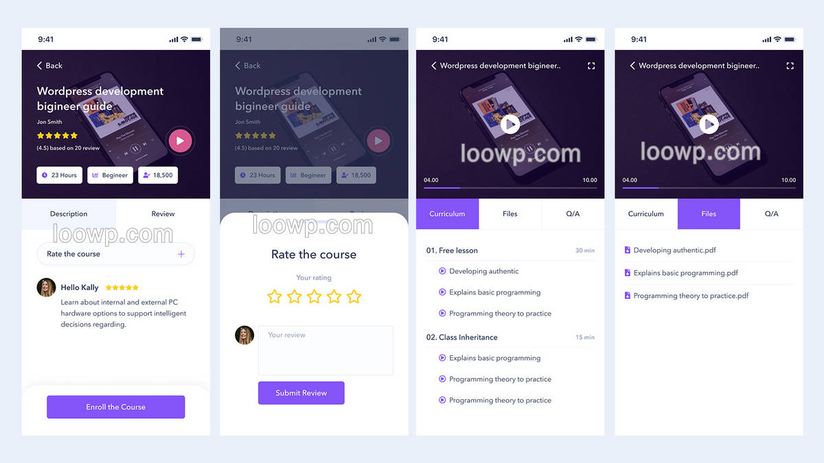 Flutter仿Udemy在线课程学习系统APP源码(含Web前后端)
