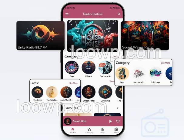 Flutter掌上FM/AM广播电台收音APP源码带后台V2.1.0
