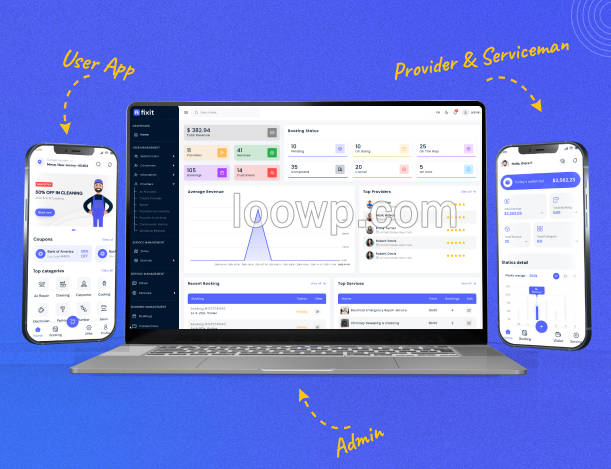 Flutter多商户家庭上门服务预约APP源码含后端V2.0.1