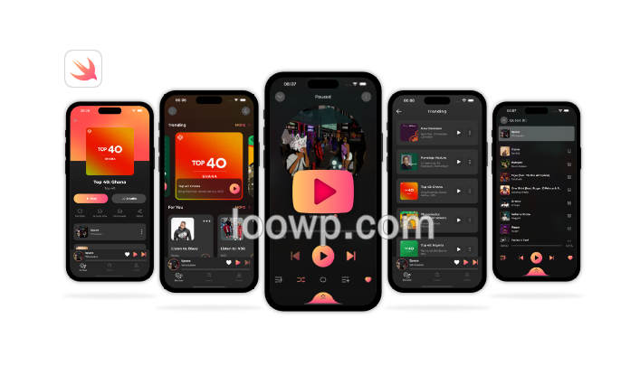 Swift5在线音乐播放iOS手机APP源码