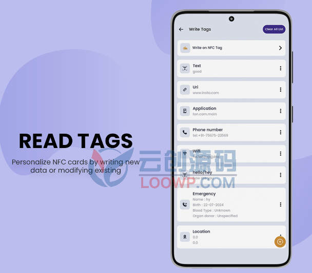 Android端NFC读写器APP源码/NFC标签读取/NFC标签写入