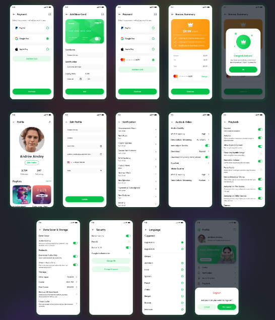 含160屏手机端在线音乐流播放React Native CLI UI源码(无后端)