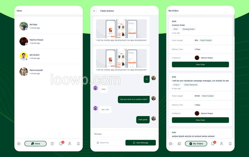 Flutter自由职业兼职服务市场买方卖方APP源码