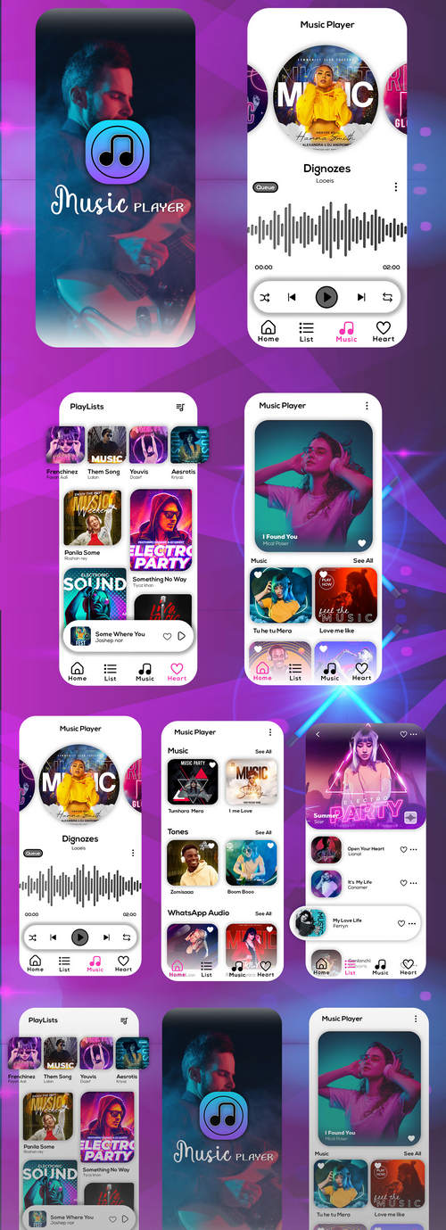 Android音乐播放器|MP3播放器|歌曲播放器APP源码