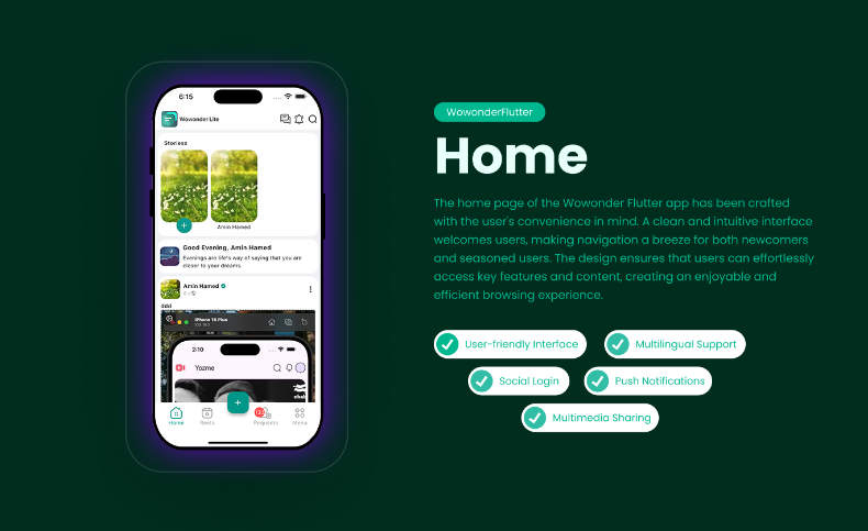 全开源Flutter社交网络平台APP源码|适配Wowonder|WebRTC直播