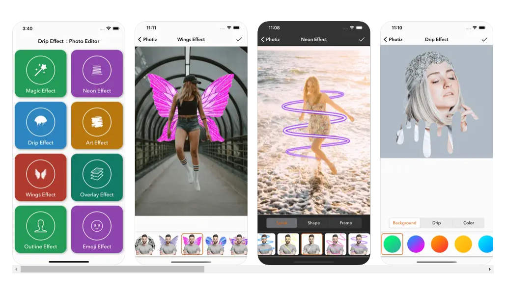 Swift一键滤镜照片编辑器iOS手机APP源码/含150组滤镜