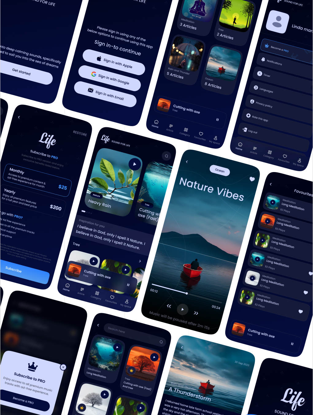 iOS放松助眠声音点播APP源码/应用内订阅/带Laravel后端