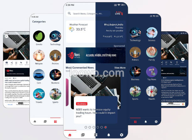 多语言Flutter新闻资讯阅读APP源码/带Web前后端