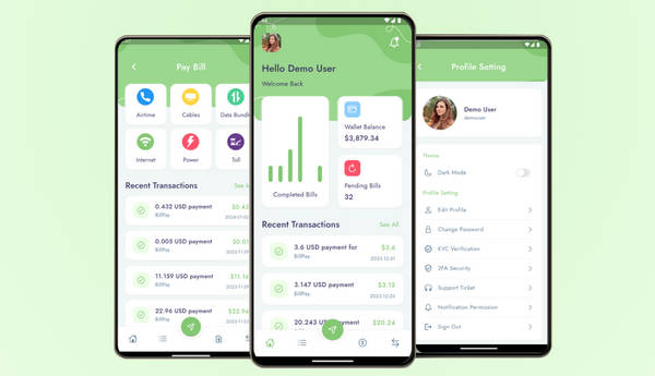 多语言Flutter公共事业账单费用支付APP源码(含Web前后端)