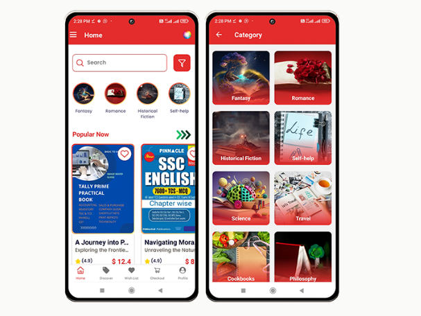 React Native电子书图书销售APP源码(仅UI含Android和iOS)