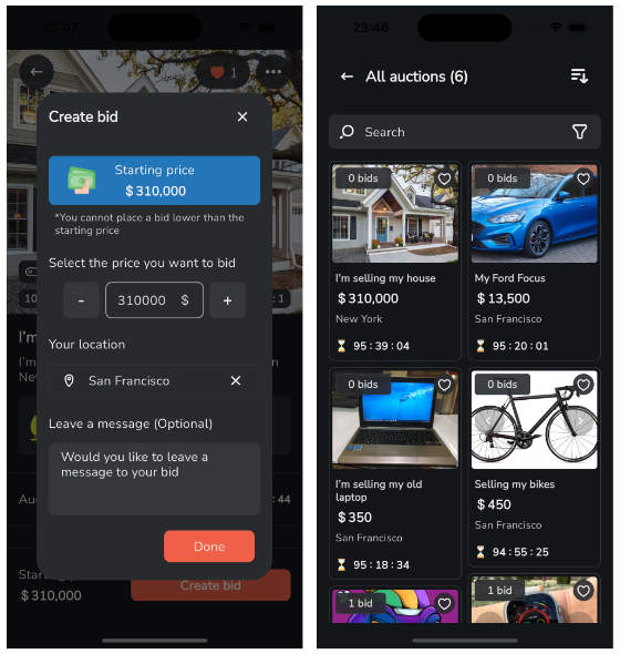 全开源Flutter二手物品拍卖平台APP源码(含Web前后端)