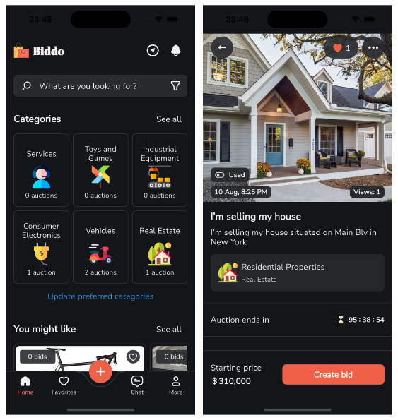 全开源Flutter二手物品拍卖平台APP源码(含Web前后端)