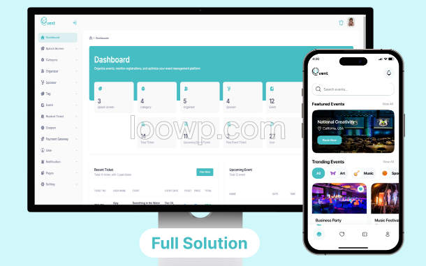 全开源Flutter活动策划管理/门票售票平台APP源码(NodeJS后端)