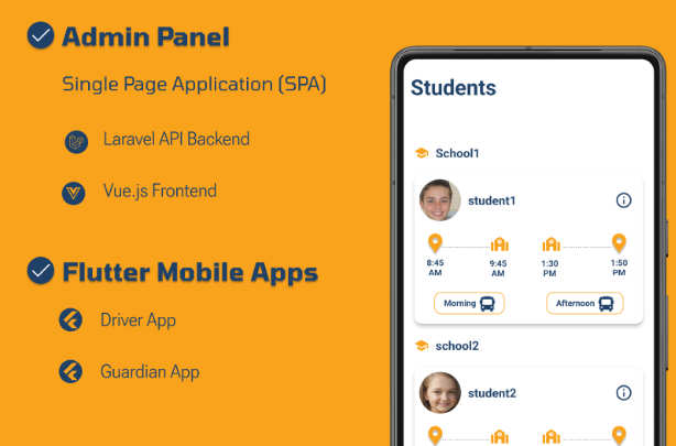全开源多校版Flutter校车追踪系统APP源码(含双端APP+前后端+管理面板)