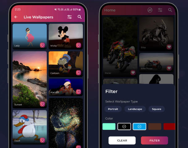 全开源超清Android手机壁纸下载器APP源码带后端