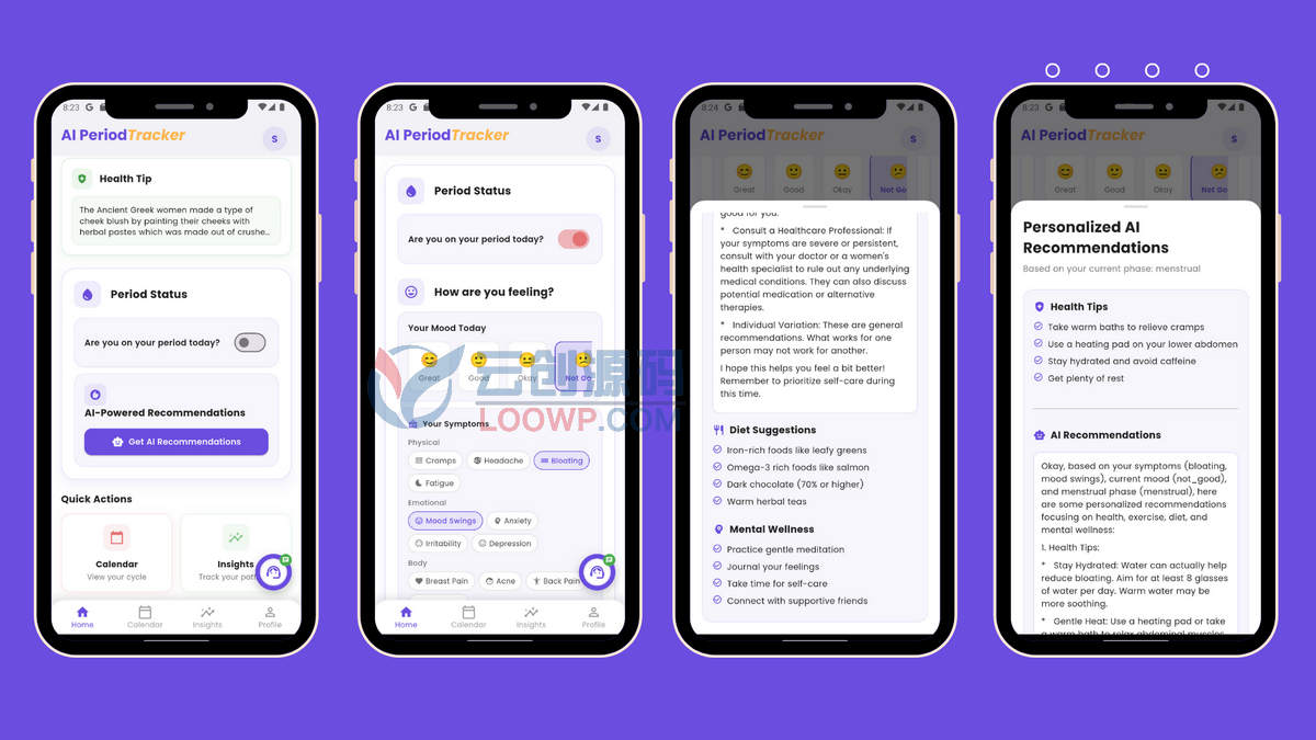 AI驱动Flutter女性经期追踪&健康管理APP源码(集成Gemini)