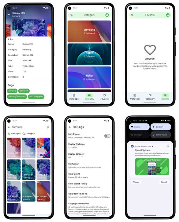 Android图库和手机壁纸系统APP源码(带后端)