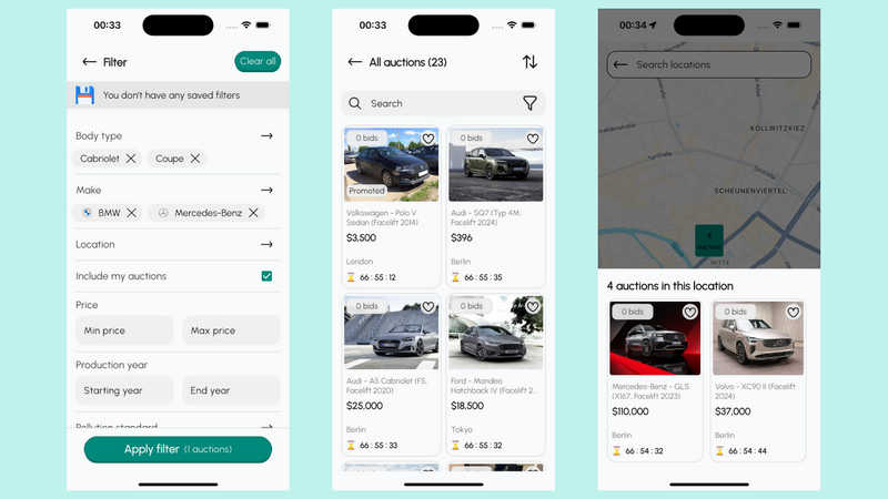 二手车拍卖市场APP源码/汽车竞拍系统/二手车拍卖平台