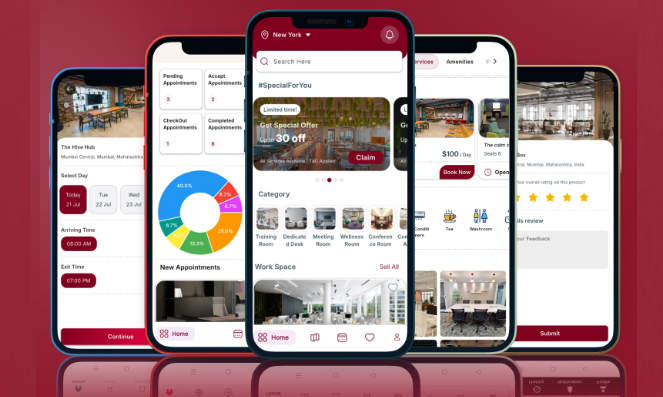 Flutter按需预约共享办公&会议室APP源码/共享办公预约/会议室预约