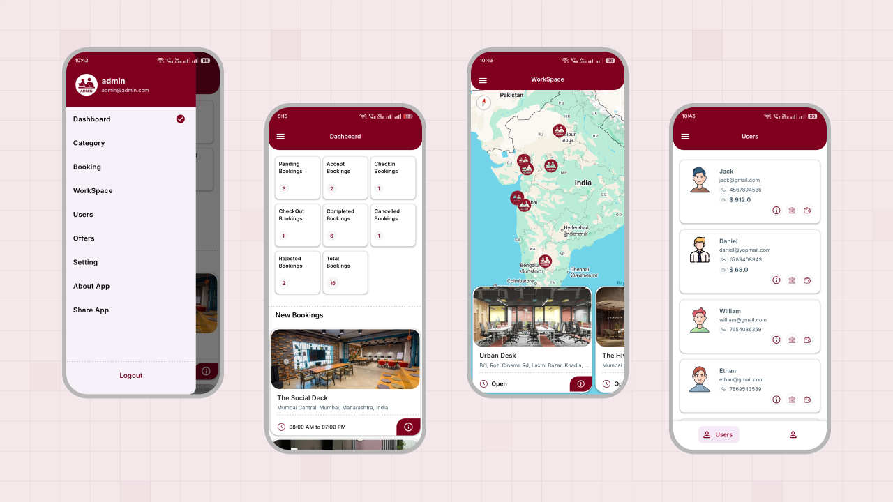 Flutter按需预约共享办公&会议室APP源码/共享办公预约/会议室预约