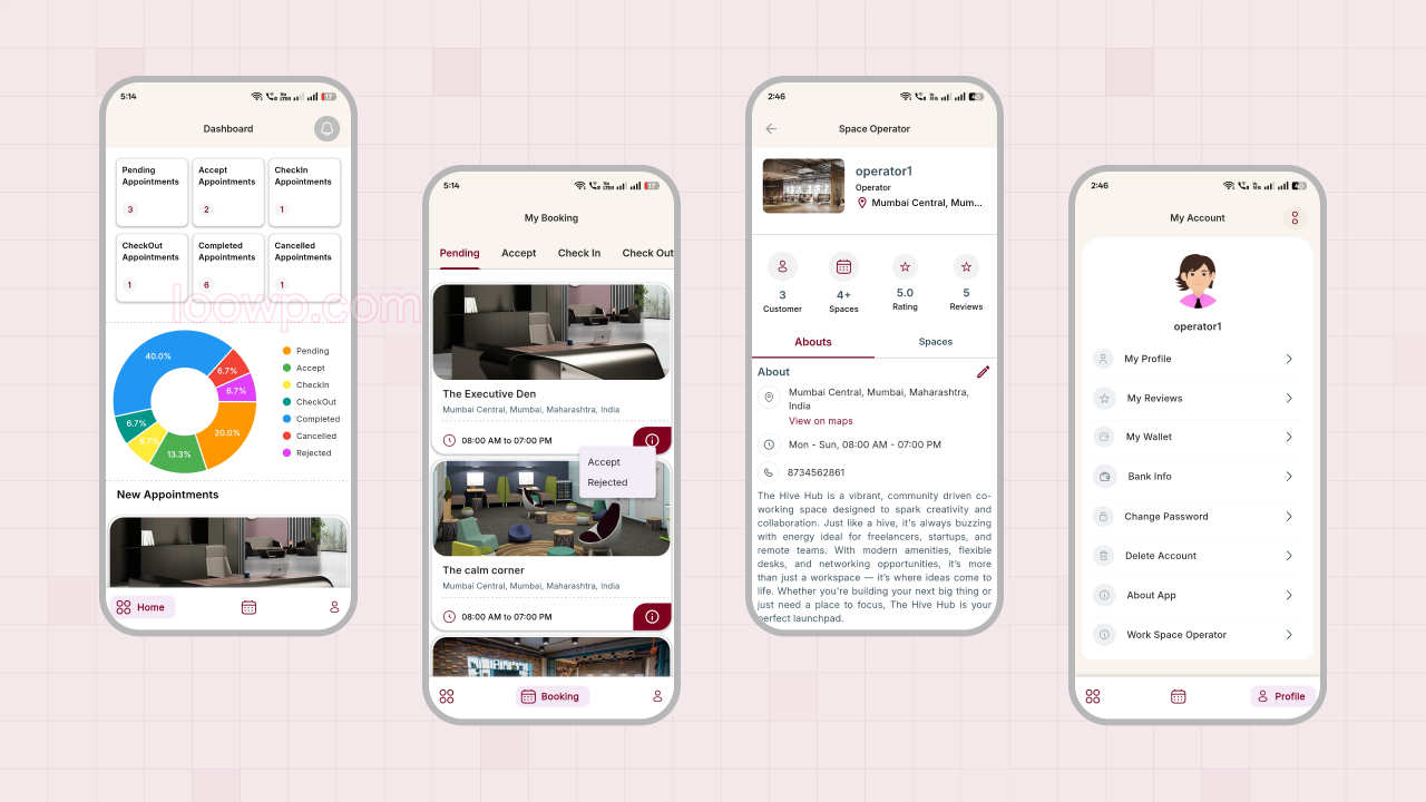 Flutter按需预约共享办公&会议室APP源码/共享办公预约/会议室预约