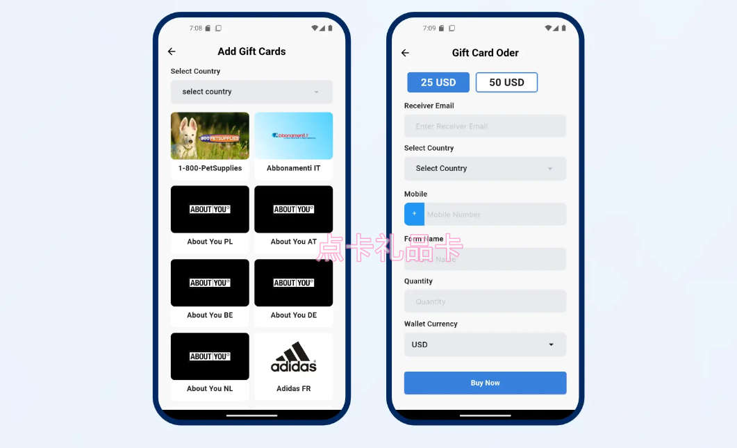 Flutter手机流量充值&点卡礼品卡销售APP源码(Web前后端+手机端)