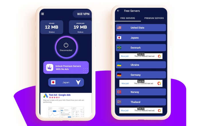 全开源Android安全VPN应用APP源码/任务奖励时长/带后台