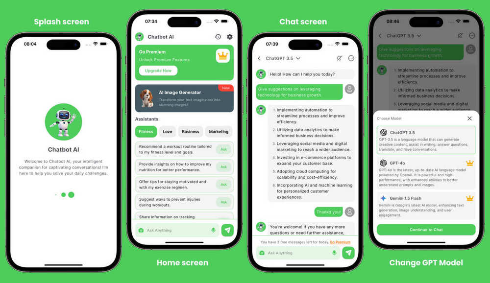 Flutter多模型智能聊天机器人APP源码/图像生成/语音助手