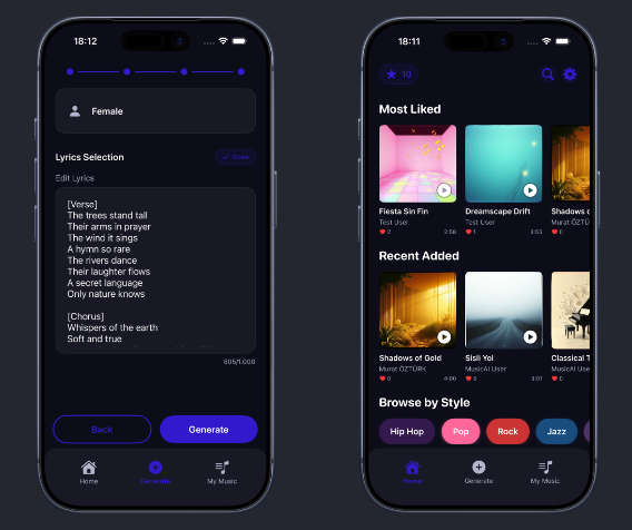 SwiftUI开发AI音乐创作iOS应用APP源码/AI歌词创作