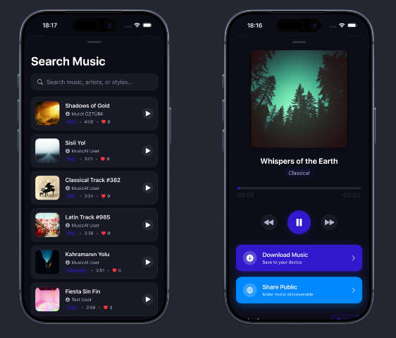 SwiftUI开发AI音乐创作iOS应用APP源码/AI歌词创作