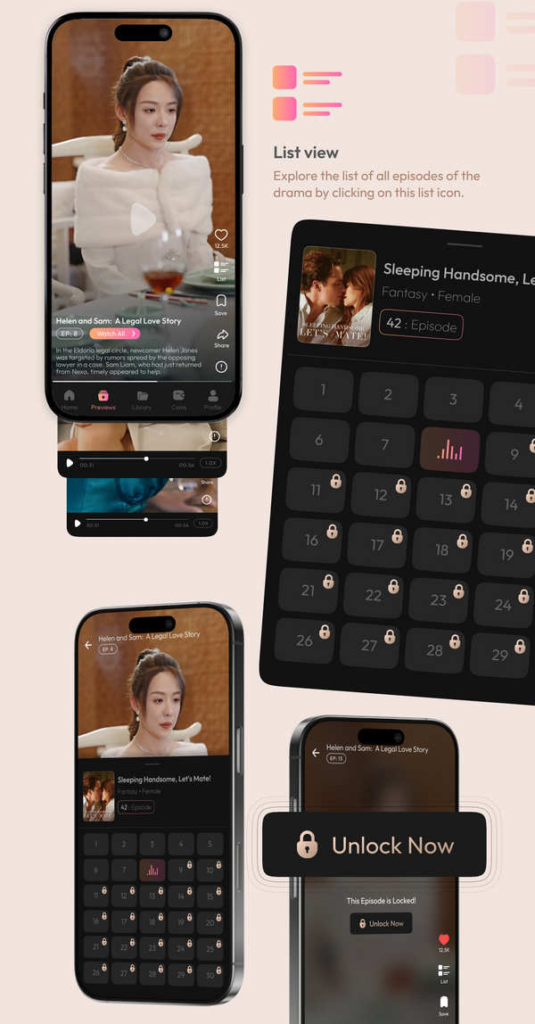 全开源Flutter海外短剧APP源码/短剧订阅APP/PHP后端