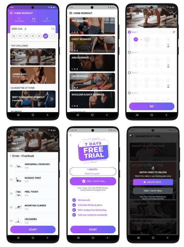 全开源Flutter居家健身助手APP源码(Android+iOS)