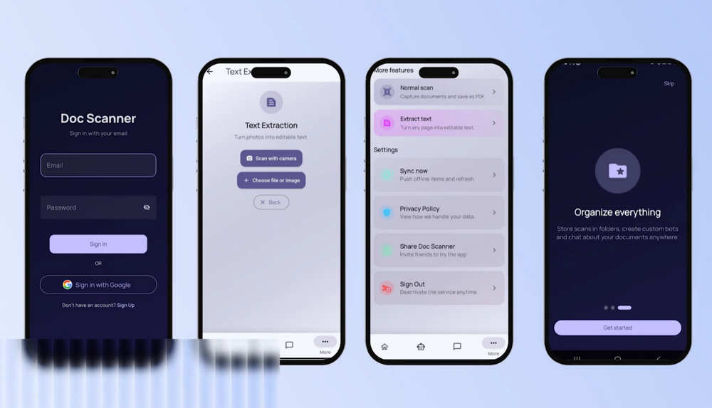 Flutter智能OCR文档扫描APP源码/手机AI文档管理