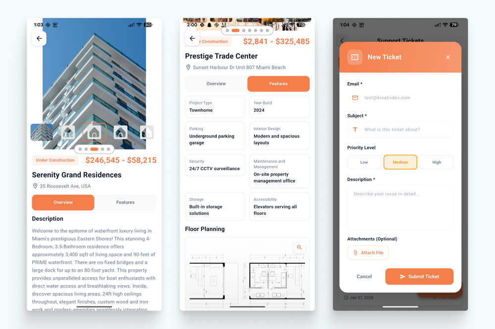 Flutter房地产中介租售APP源码/房源浏览APP/含Web前后端