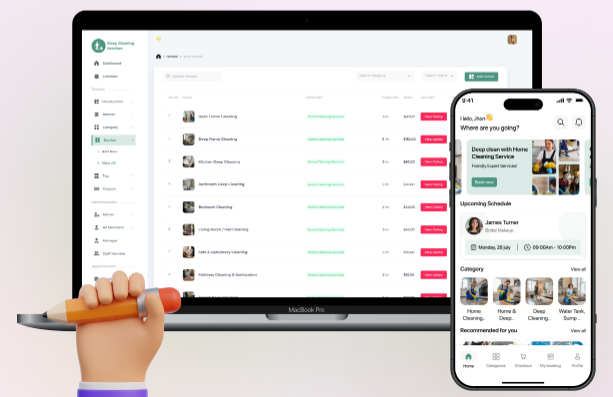 Flutter家政上门保洁服务预约App源码/Node.js后端